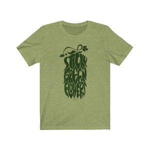 Infinite Varietees Sticky Green Flowers Shirt