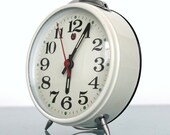 Retro FIVE RAMS Clock Mantel Alarm CHROME Top Condition Mid Century Space Age Wind Up Clock. Offered With a One Years Guarantee