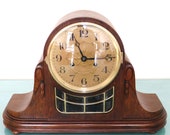 HALLER BENZING Mantel Top Clock XXL 1929 Antique 3 Bar Chime Restored German Clock. Offered With a One Year Guarantee