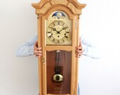 HERMLE AMS Wall Clock Xxl Moonphase and WESTMINSTER Chime Classic Design Germany. Offered with a One Years Guarantee
