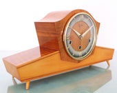 WUBA SCHATZ Clock Vintage Rare WESTMINSTER Chime High Gloss Multi Color Chiming Clock Germany. Offered With a One Years Guarantee