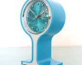 SAMSUNG ROYAL Alarm Clock Mantel Rare Vintage Pedestal Space Age ORIGINAL Box Offered with a One Years Guarantee