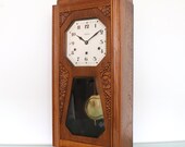 Antique VEDETTE Rare Wall Clock BROTHER JOHN Westminster Chime Antique 10 Bars Art Deco French Clock. Offered With a One Years Guarantee