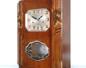 JURA Wall Clock AVE MARIA Westminster Rare Chime Antique Clock 10 Bars Art Deco France. Offered With a One Years Guarantee