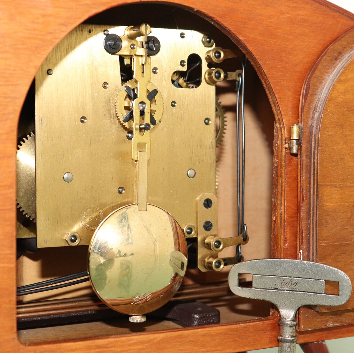 JUBA SCHATZ Mantel Clock Vintage RARE Model 3 Bar Chime Etsy
