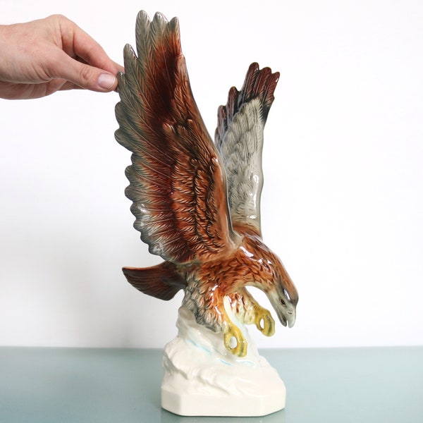 Vintage German GOEBEL SEA EAGLE 15.2 Inch HIigh Gloss Undamaged Figurine Porcelain. Collectors Item