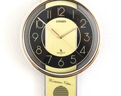 CITIZEN Wall Clock Q43100 016 SLIMLINE Volume Control WESTMINSTER Chime Rare Clock . Offered with a One Years Guarantee