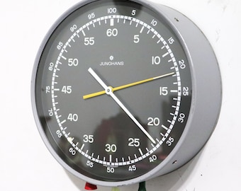 JUNGHANS WALL Clock Timer Grey STOPWATCH Professional Vintage Rare Laboratory Serviced Restored 1950s Mid Century Germany One Year Guarantee Etsy