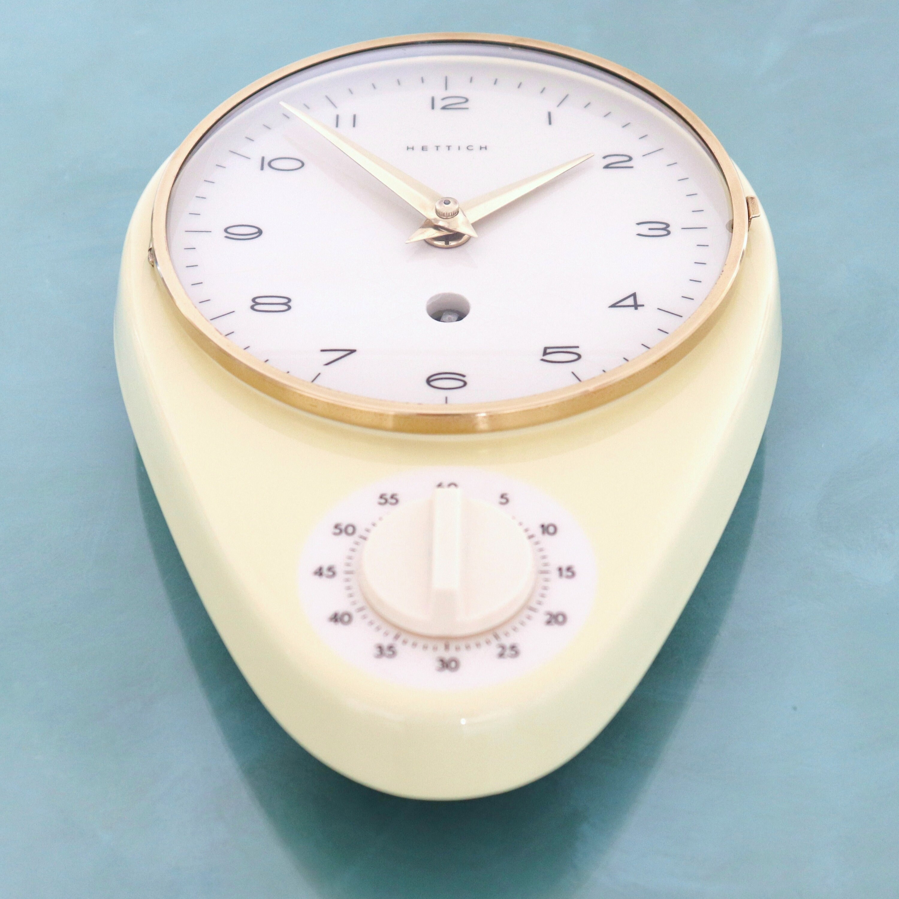 ドイツ JUNHANS 陶器 掛け時計 クォーツムーブメント改造済み（明治  