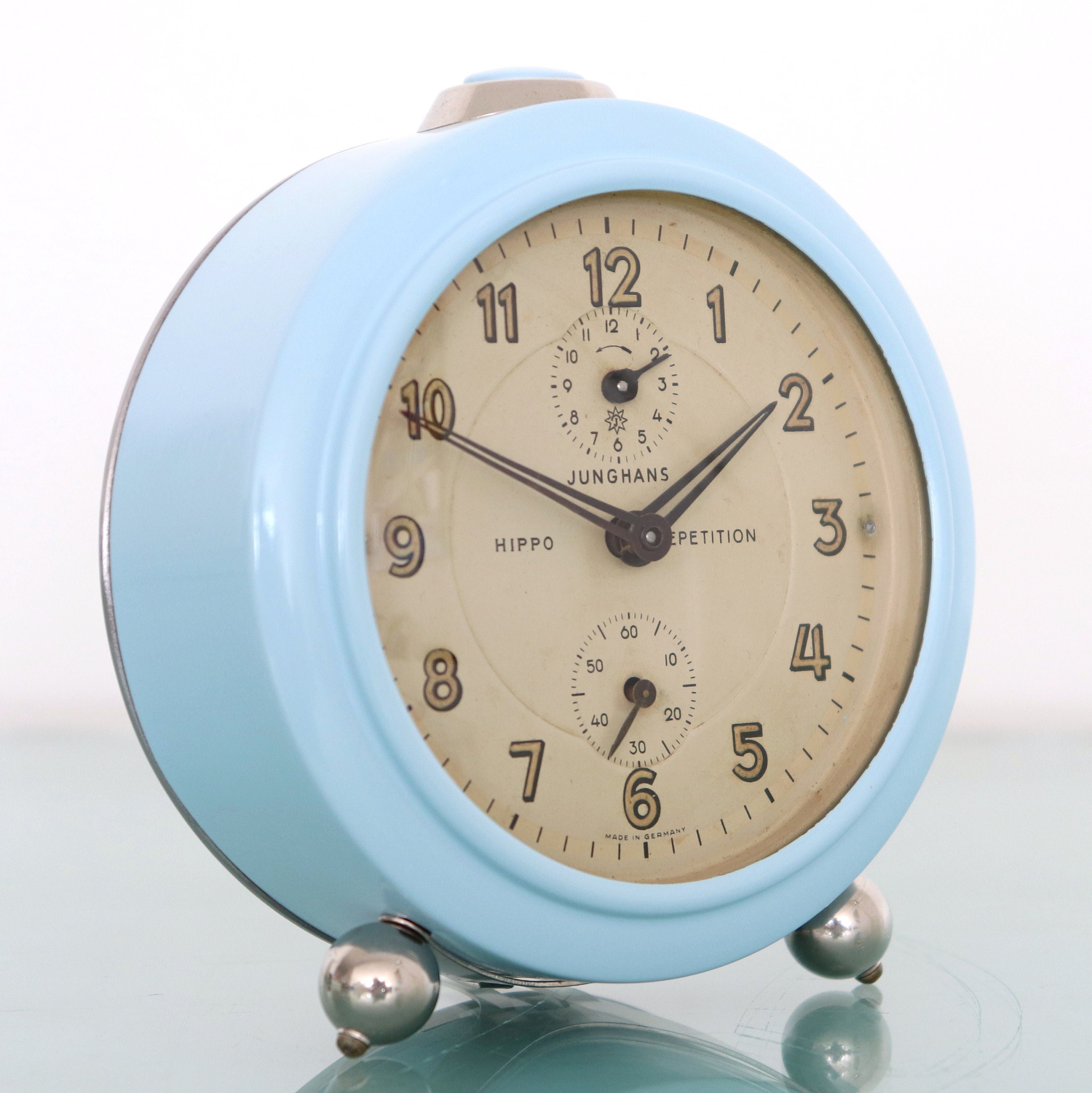 Vintage Junghans Hippo Repetition, Rare, Huge diameter 112mm, Alarm