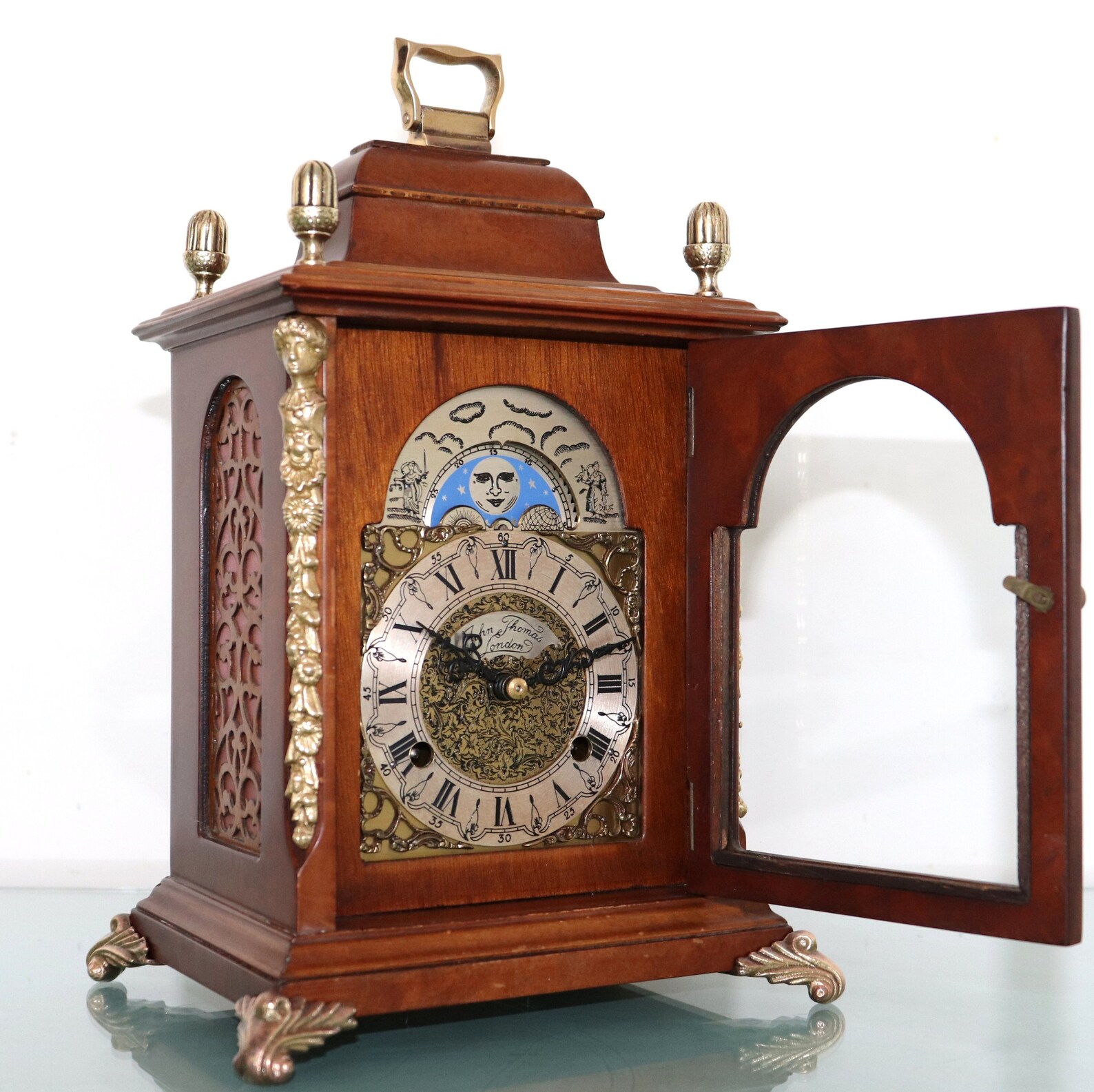 HERMLE Mantel Top Clock Vintage MOONPHASE Semi Gloss Double Etsy