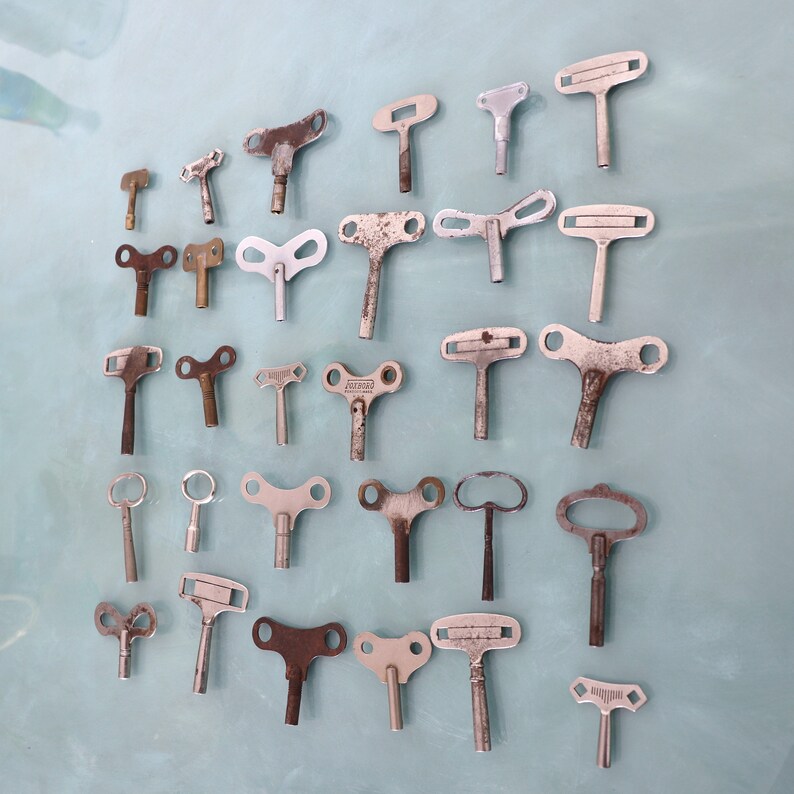 Clock Keys Vintage Antique ALL Sizes 30 Pieces Parts Tools Etsy