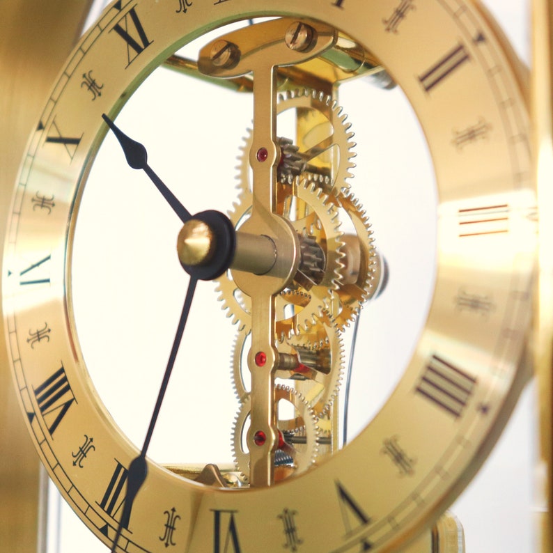 HALLER Mantel Clock Bell CHIME Vintage Top Translucent | Etsy