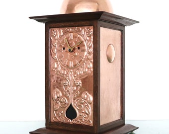 WINTERHALDER Mantel Top Clock Fusee 1840 ONE MADE! Antique Red Copper Gong Chime German  mantel Clock . Offered With a One Years Guarantee!!