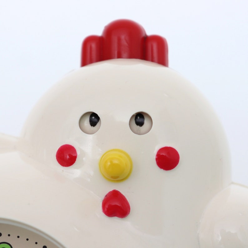 RHYTHM Rooster Vintage Mantel Alarm Clock TALKING Animated Etsy
