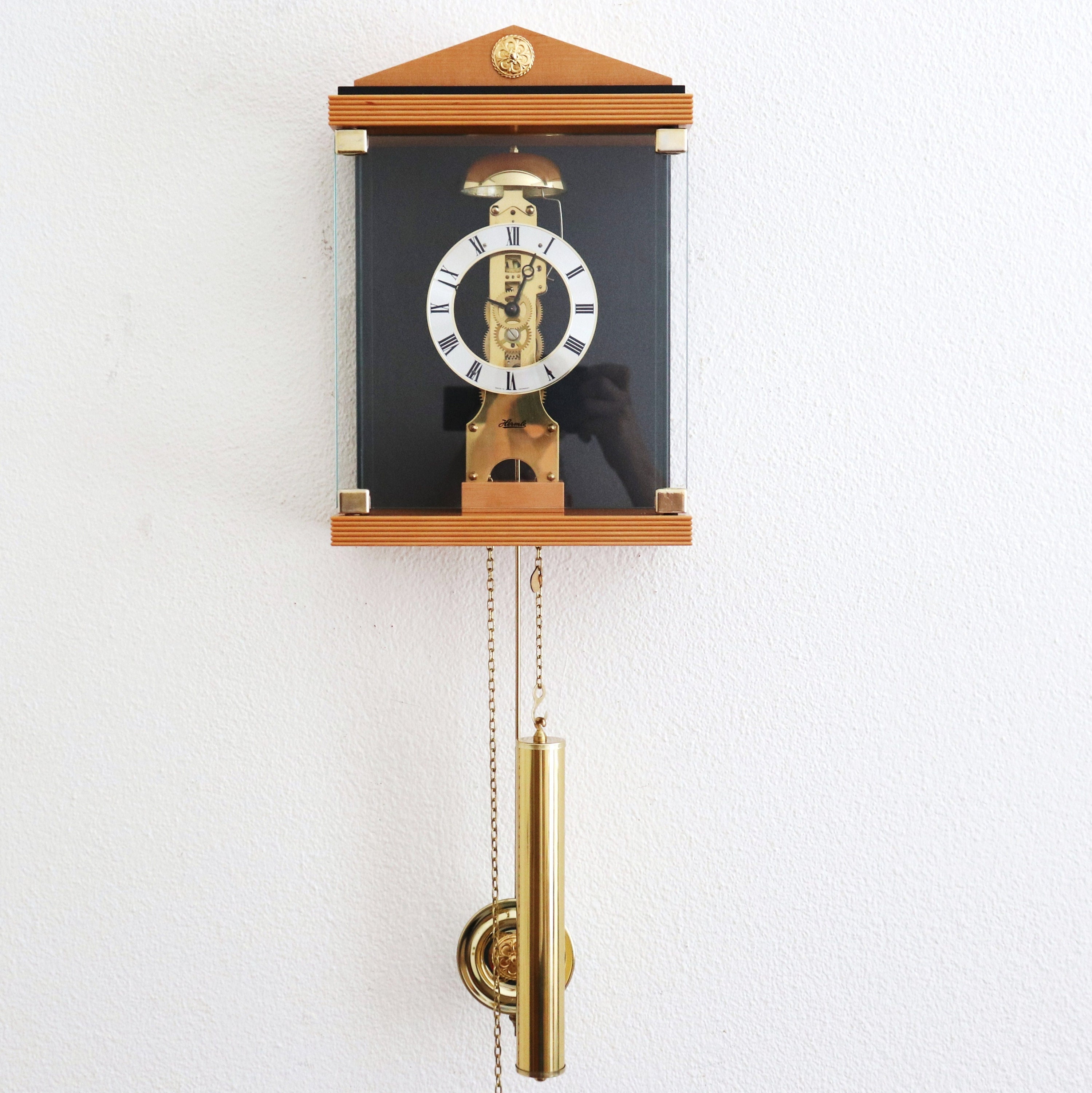 HERMLE Wall Clock Skeleton Translucent QUALITY Design Glass Etsy