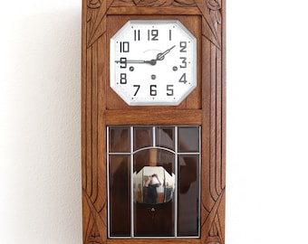 Art Deco Wall Clock Top! Clock BELLS Of JURA Westminster Chime ANTIQUE Art Deco France Restored. Offered With a One Years Guarantee!