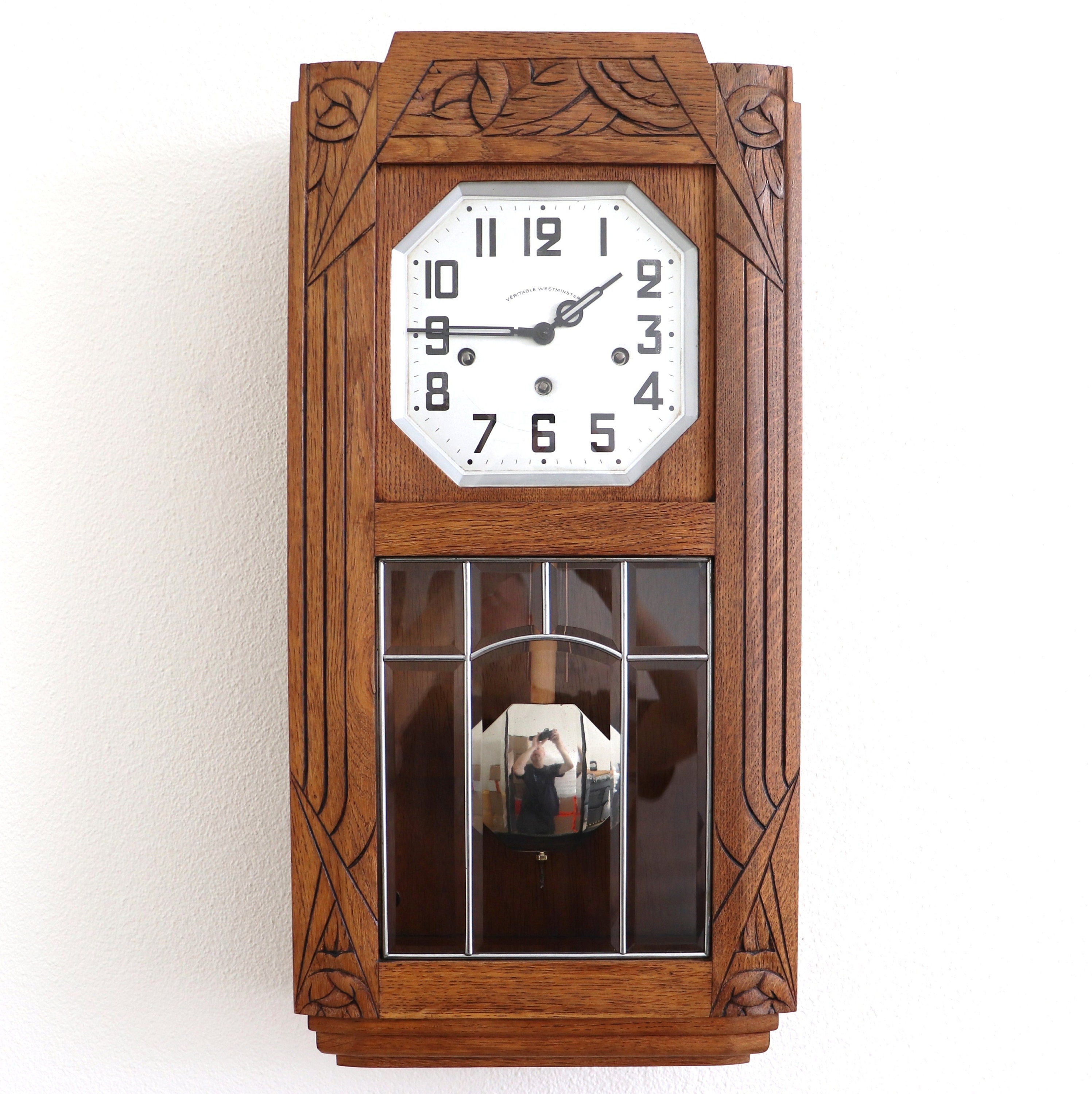 Art Deco Wall Clock Top Clock BELLS of JURA Westminster Chime Etsy Canada