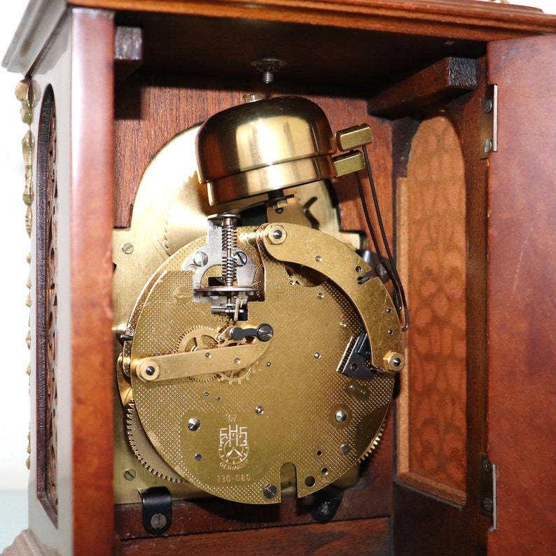 HERMLE Mantel Top Clock Vintage MOONPHASE Semi Gloss Double Etsy