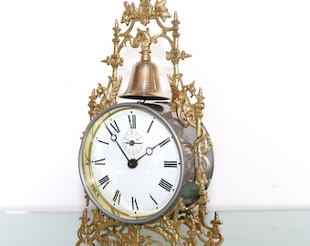 JAPY FRERES Alarm Mantel Clock Antique Rare Bronze XL Restored Bell 1880s France French Clock. Offered With a One Year Guarantee!!!