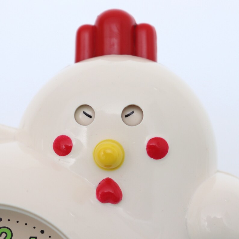 RHYTHM Rooster Vintage Mantel Alarm Clock TALKING Animated Etsy