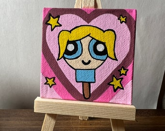 Mini Painting: The Power Puff Girls, Bubbles Popsicle