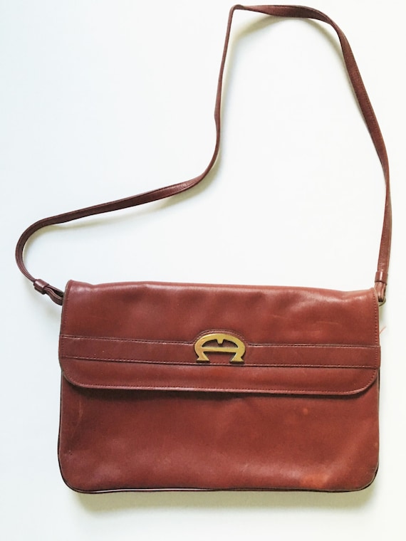 Vintage 70s Etienne Aigner Leather Handbag