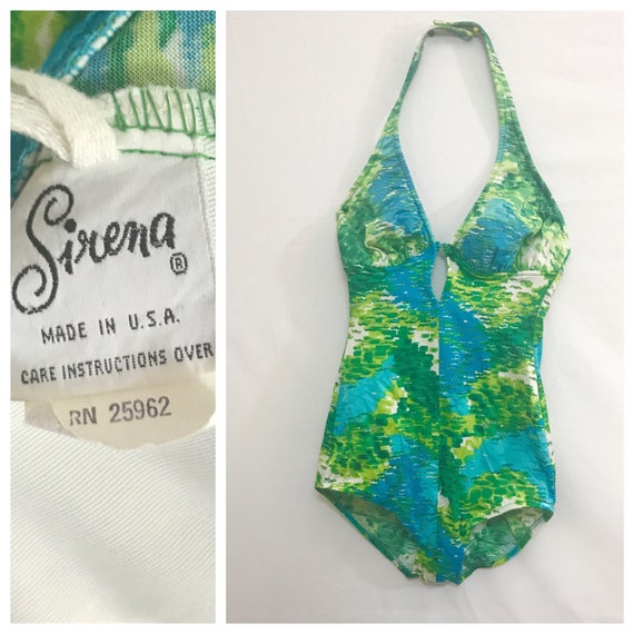Vintage 70s Sirena Maillot Swimsuit