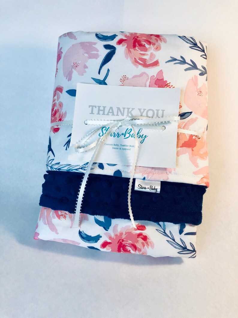 Blushpinknavy Water Color Baby Bedding Crib Sheet Nursing Etsy