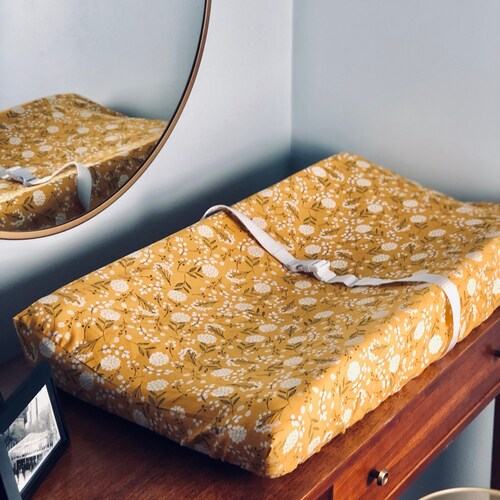 Mustard Floral Crib Sheet Baby Girl /fitted Crib Etsy