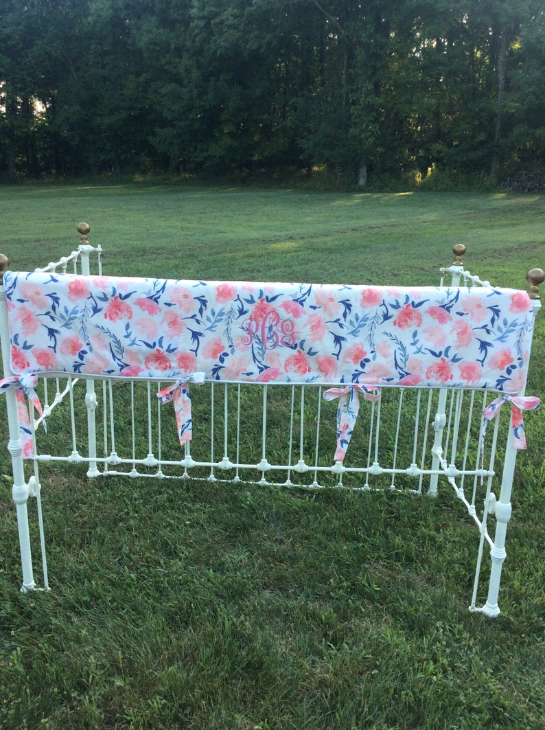 Blushpinknavy Water Color Baby Bedding Crib Sheet Nursing Etsy