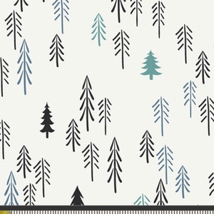 Pine Trees Navy Black Teal  Crib Bedding/Neutral Crib Sheet/Mini Crib Sheet/Changing Pad Cover/Moses Basket Cover/Minimalist Crib Sheet