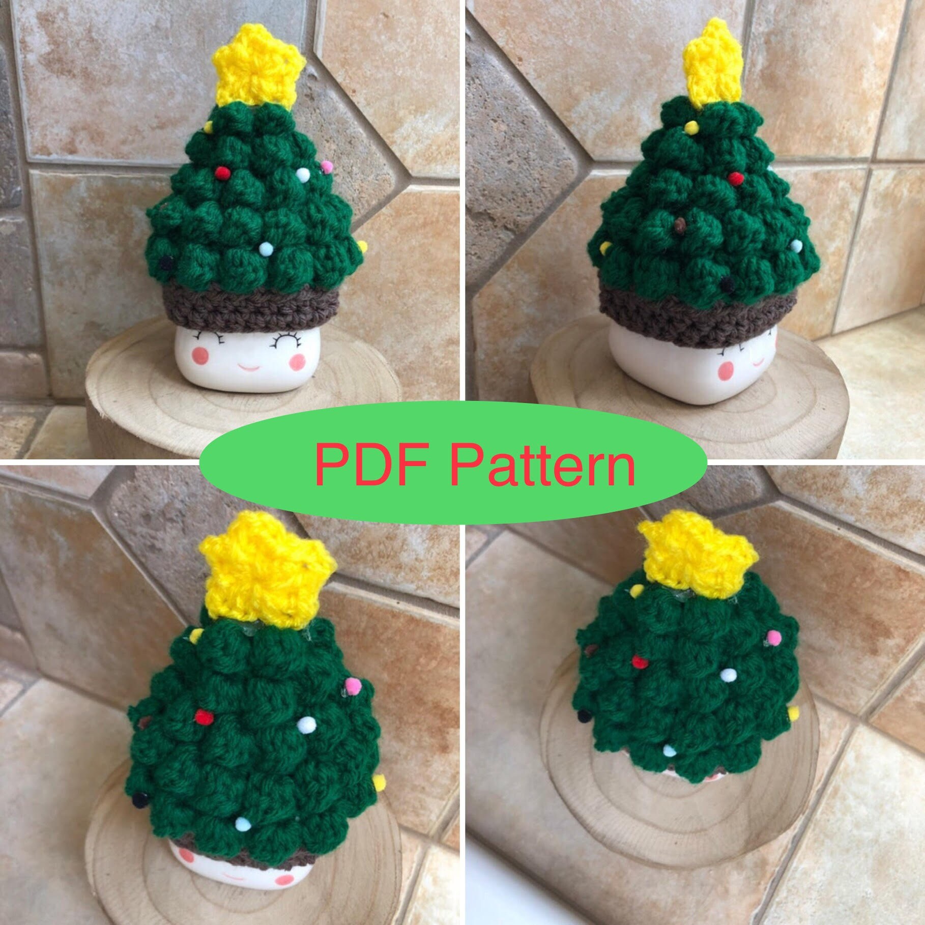 30 Christmas Tree Hat Crochet Patterns for Festive Holiday Makes 34 Christmas Tree Marshmallow Mug Hat Crochet Pattern
