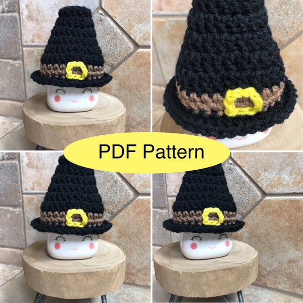 MODÈLE Thanksgiving Pilgrim Marshmallow Mug Hat Pattern | Rae Dunn Thanksgiving Pilgrim Crochet Mug Chapeau Modèle | Chapeau de tasse d’automne