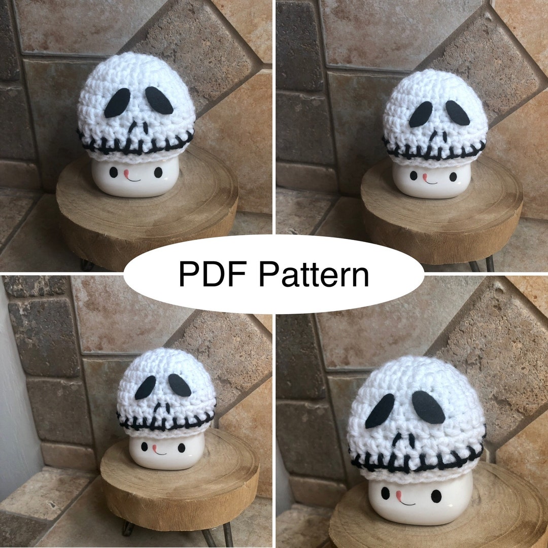 PATTERN Skeleton Marshmallow Mug Hat Crochet Pattern PDF Rae Dunn Inspired Mug Hat Crochet