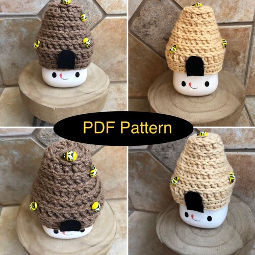 PATTERN Beehive Marshmallow Mug Hat Crochet PATTERN PDF Etsy