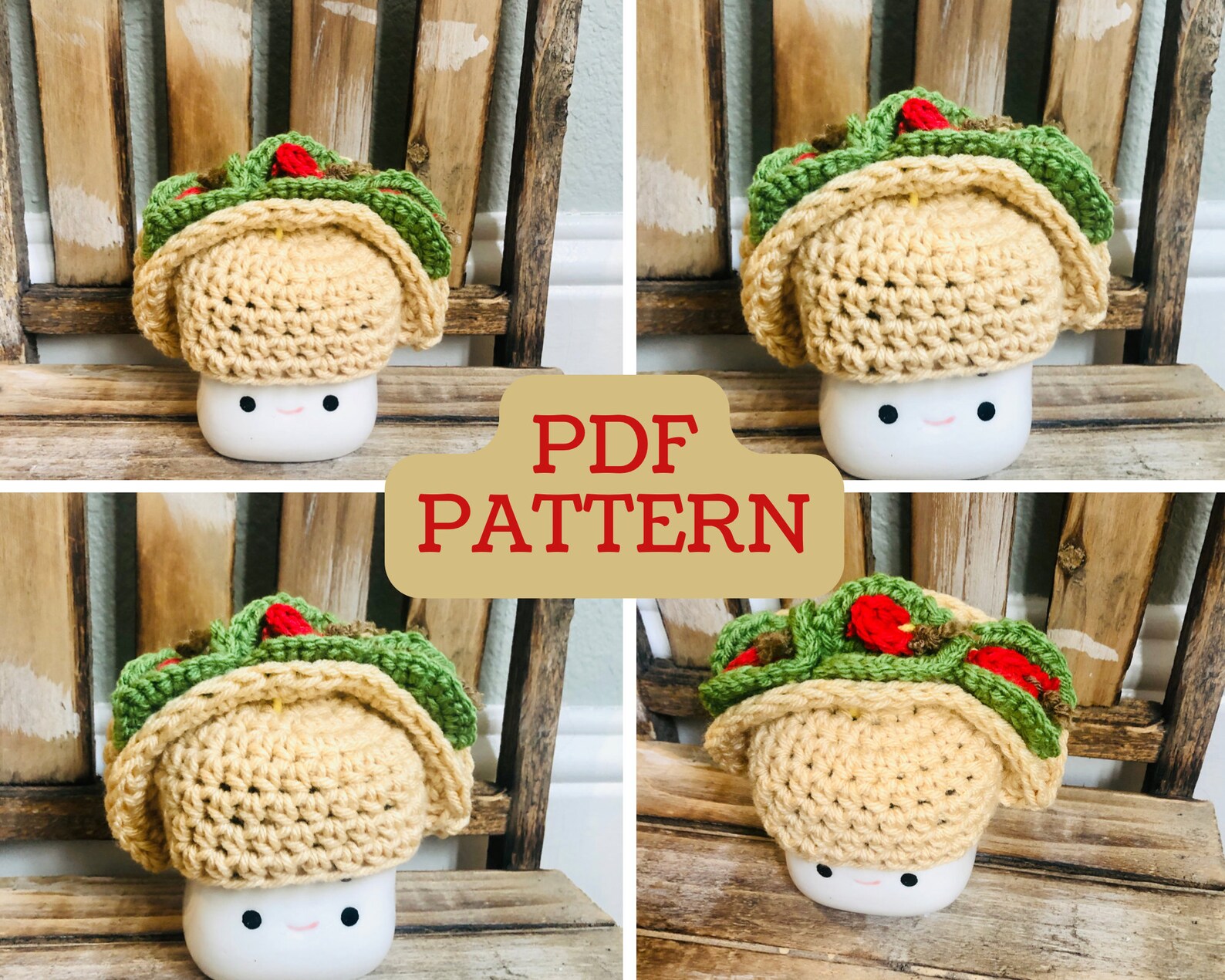 PATTERN Taco Marshmallow Mug Hat Crochet Pattern for Rae Etsy