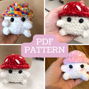 Mushroom Crochet Plush Pattern, Crochet Patterns Mushroom Plush, Mushroom  Plushie Amigurumi Pattern, Kawaii Amigurumi Mushroom Pillow Pdf 