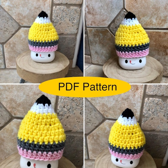 PATTERN Pencil Marshmallow Mug Hat 