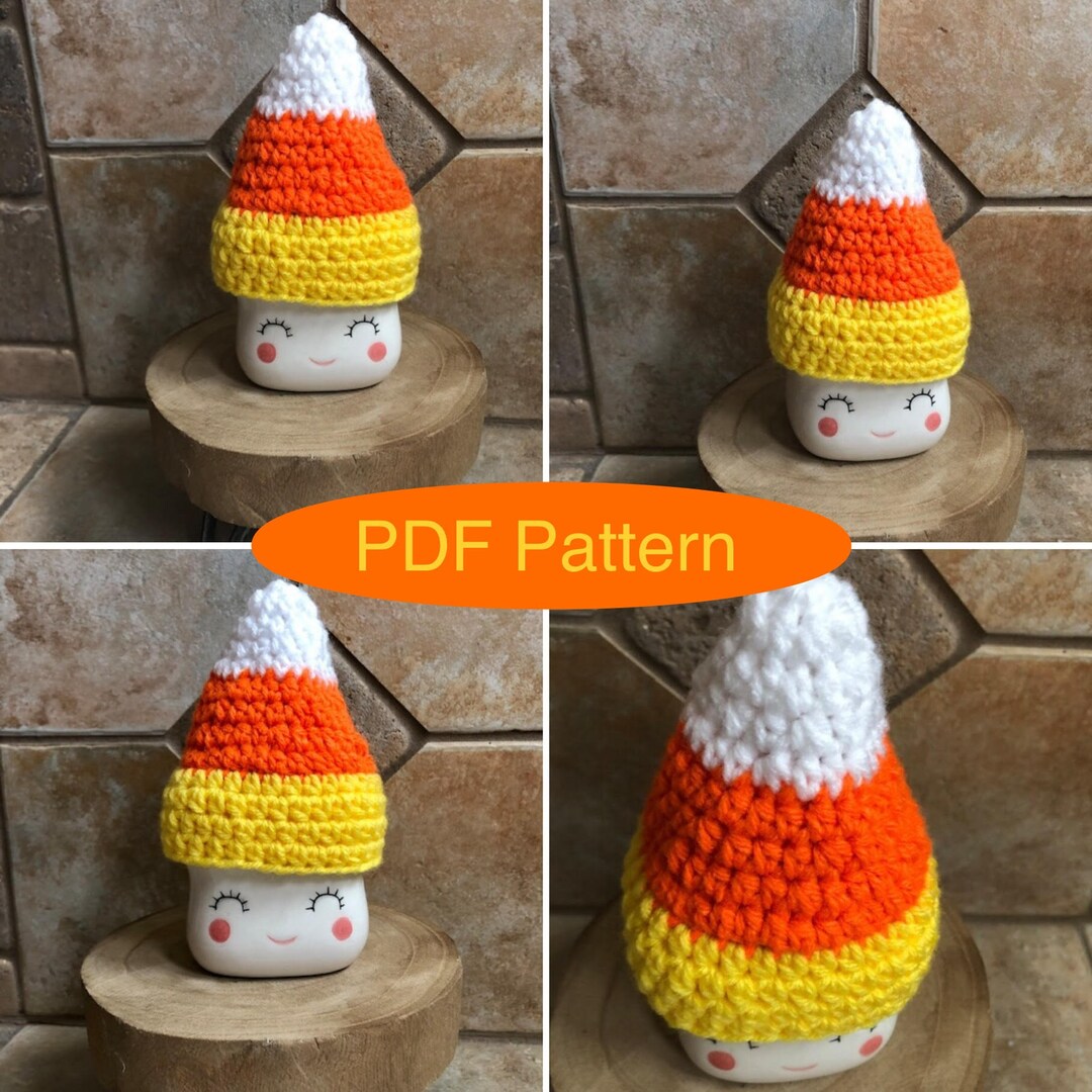 PATTERN Candy Corn Marshmallow Mug Hat Crochet PATTERN PDF Pattern for Rae Dunn Inspired Mug