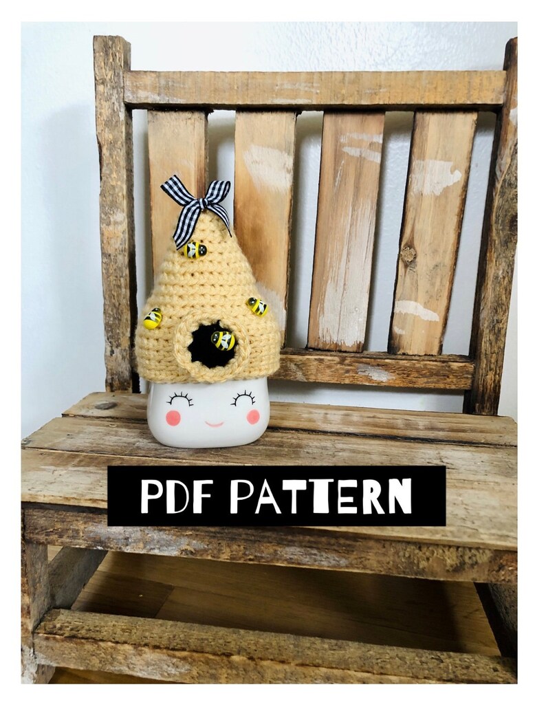 PATTERN Beehive Marshmallow Mug Hat Crochet PATTERN PDF Etsy