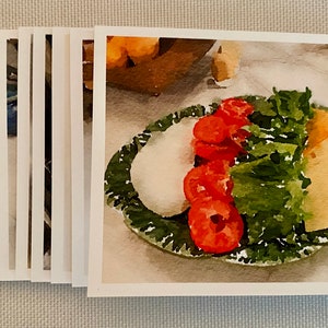 LowCountryNoteCards Culinaire hoogstandjes Aquarel Notitiekaarten