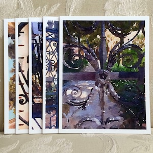 LowCountryNoteCards Gates of Charleston#2  Stationery Watercolor