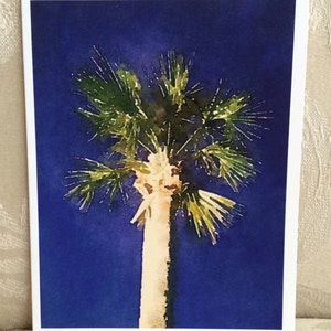 LowCountryNoteCards Palmetto Tree akwarelowe artykuły piśmiennicze