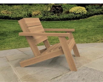 Simply Modern Club Chair 2x4 Easy DIY Adirondack Build - Digital Plans