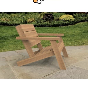 Simply Modern Club Chair 2x4 Easy DIY Adirondack Build - Digital Plans