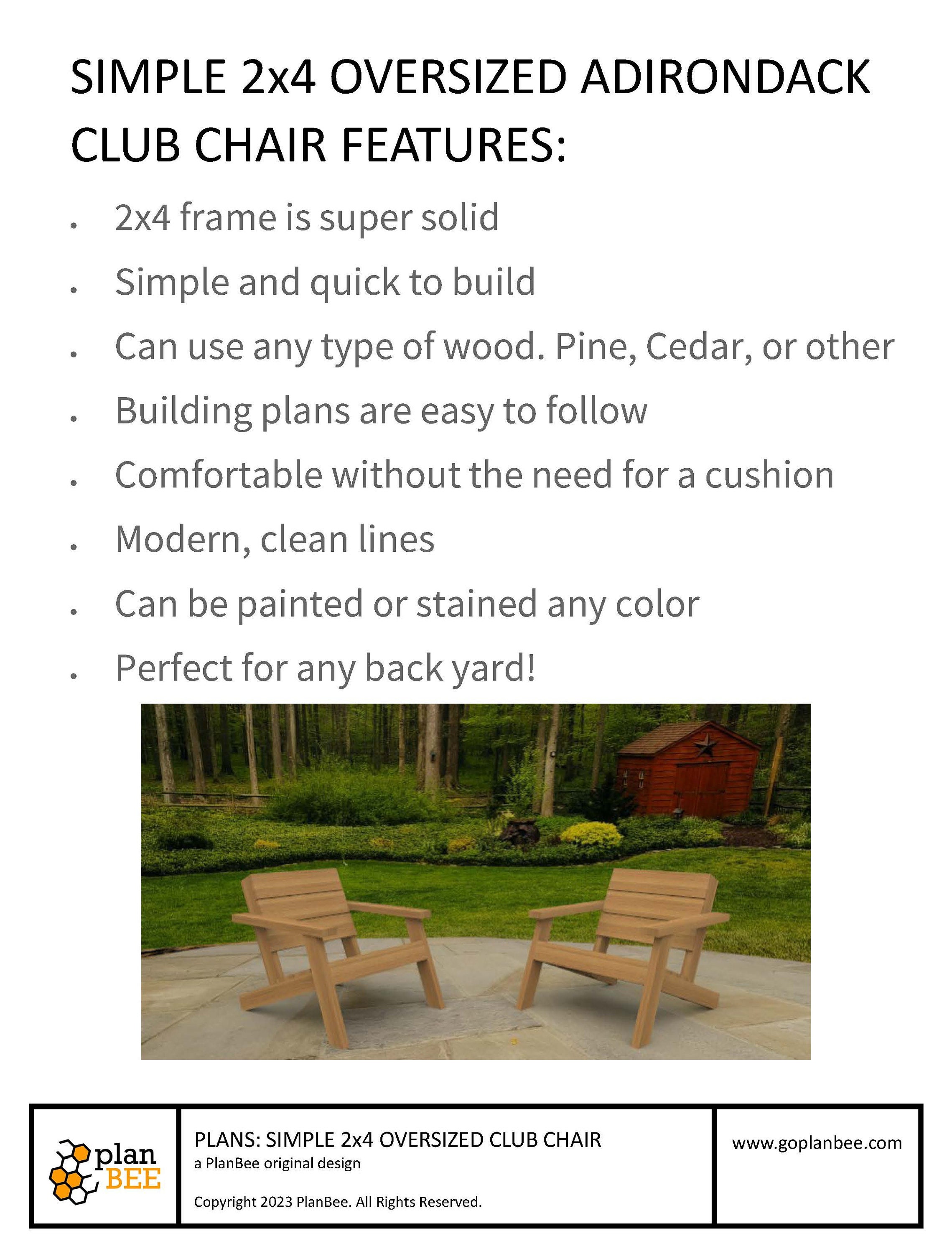 Oversized club online chair outdoor
