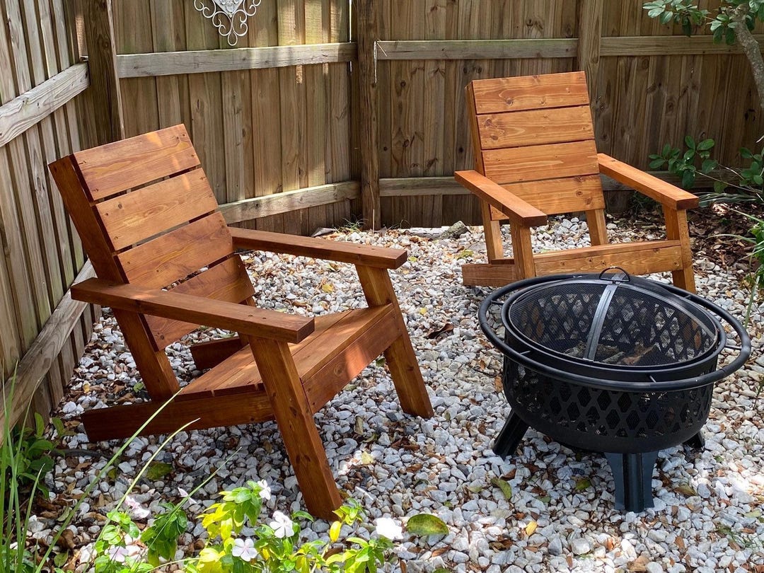 Easy Modern Adirondack Chair 2x4 Simple DIY Build Digital Plans