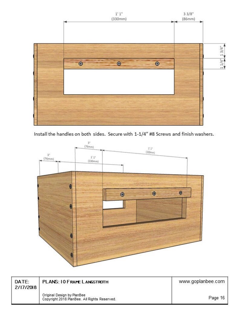 DIY Beehive Plans Langstroth 10Frame Beekeeping DIY Bee Etsy