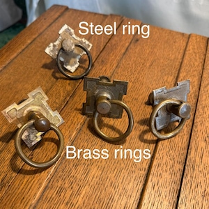 Victorian Eastlake cabinet ring pulls, selling individually - antique furniture hardware